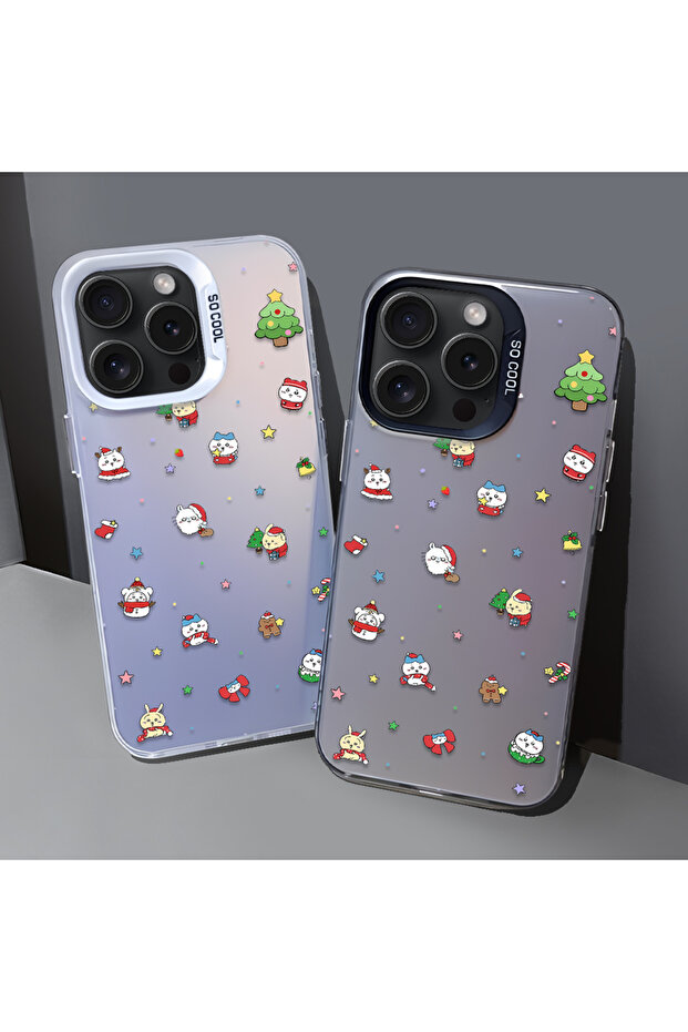 حافظة سيليكون مضادة للسقوط متوافقة مع هاتف iPhone 16e بنمط سانتا كلوز - 8