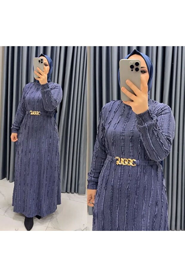 BOYDAN ŞIK TESETTÜR ELBİSE - 1