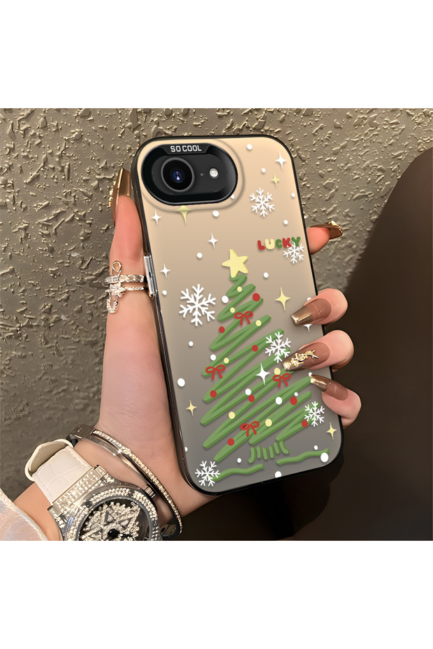 حافظة سيليكون مضادة للسقوط بنمط شجرة عيد الميلاد متوافقة مع هاتف iPhone 16e - 2