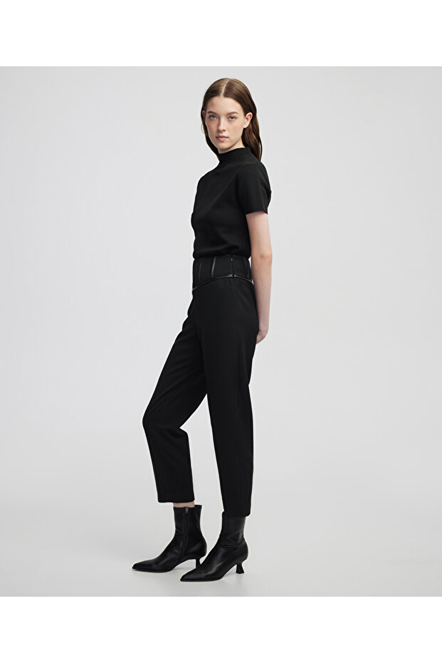 Kontrast biyeli pantolon - 2