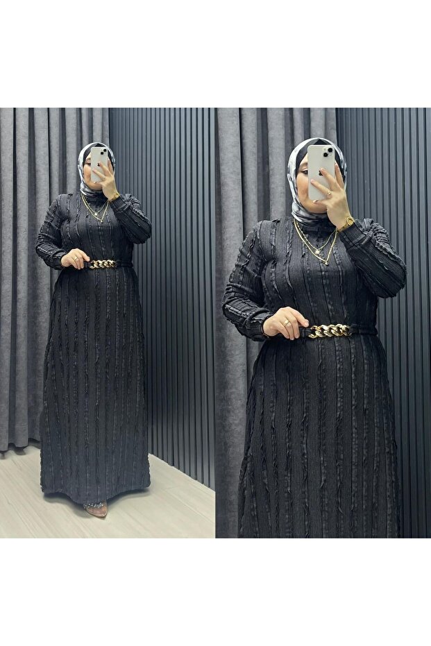 BOYDAN ŞIK TESETTÜR ELBİSE - 3