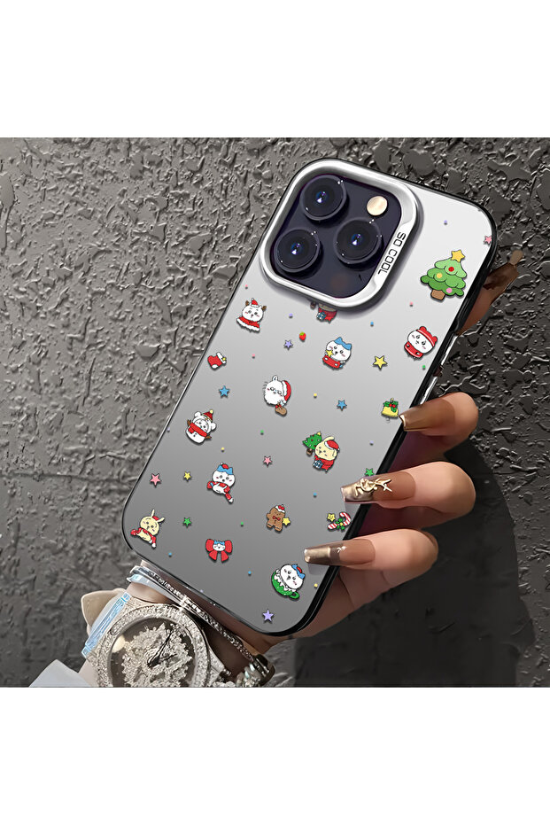 حافظة سيليكون مضادة للسقوط متوافقة مع هاتف iPhone 16e بنمط سانتا كلوز - 6