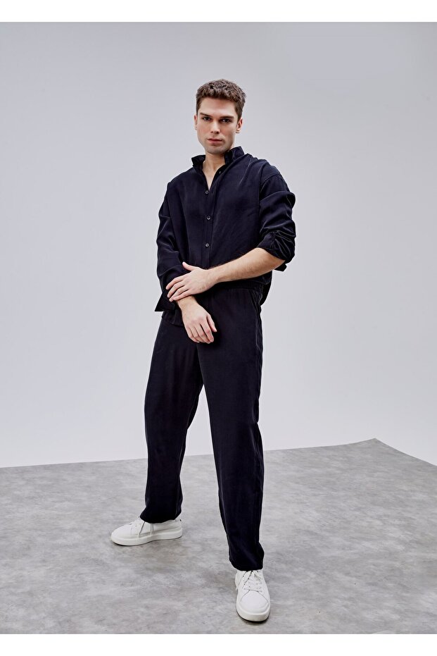 Siyah Renk Oversize Gömlek - 6