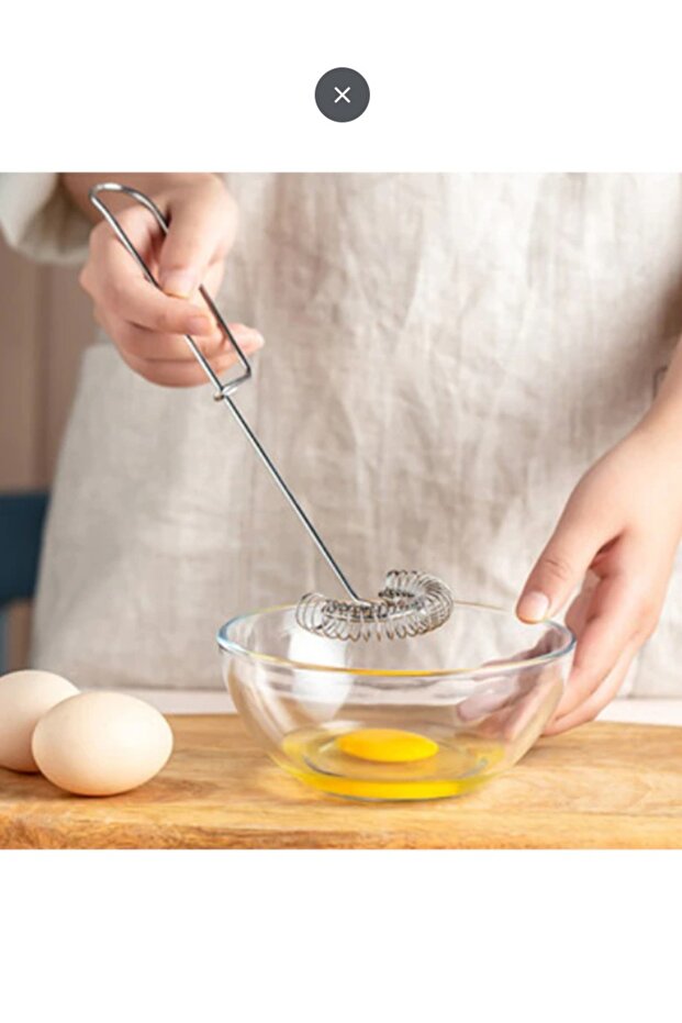Spring-Loaded Practical Egg and Omelette Whisk Metal