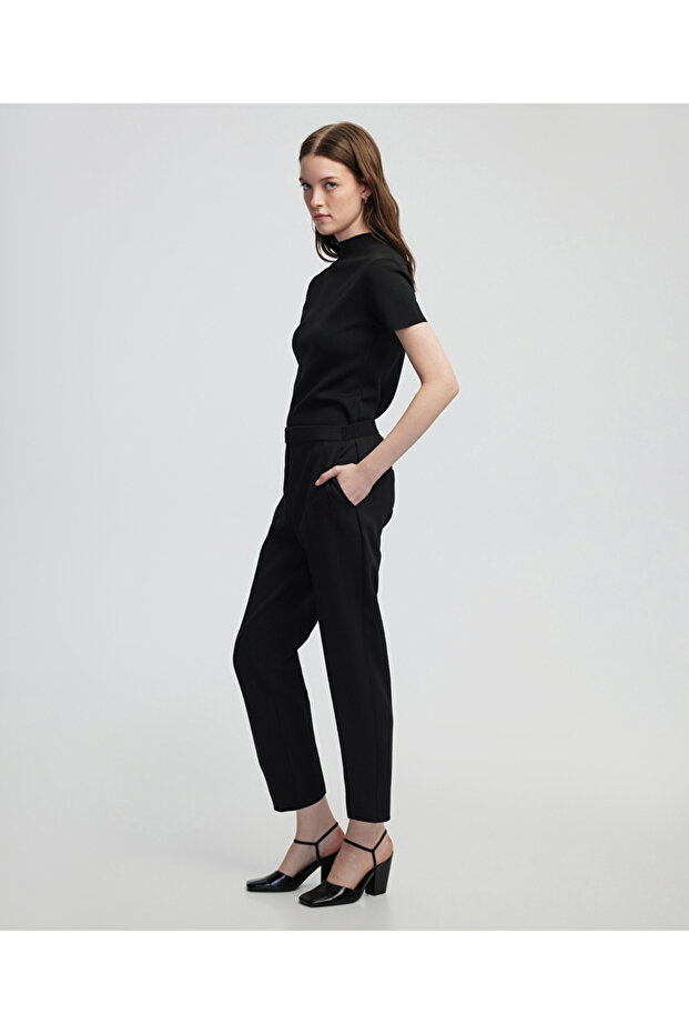 Cigarette fit elastik bel pantolon - 2