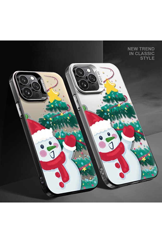 حافظة سيليكون مضادة للسقوط بنمط ندفة الثلج لعيد الميلاد متوافقة مع آيفون 16 - 8