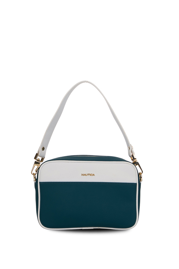 Turquoise-White Women's Messenger Bag Cn7675T