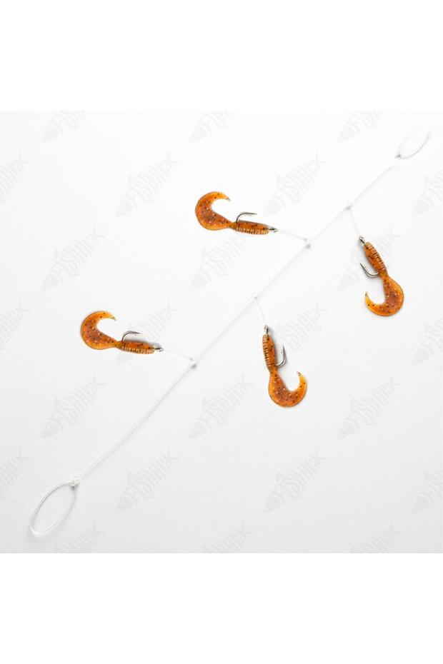 4 İğneli Silikon Çapari Takım - - Silikon Kurt Yemli - 2