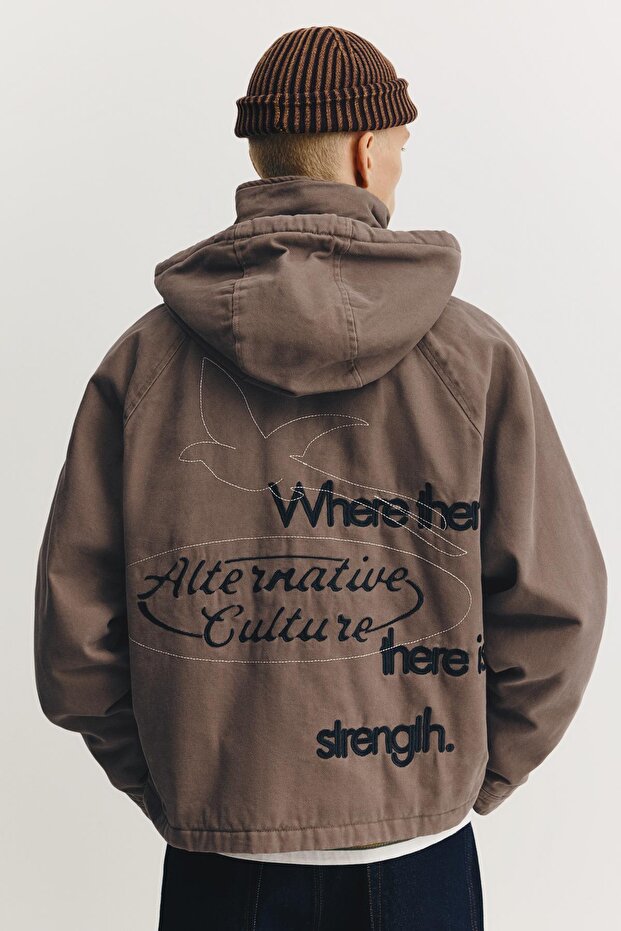 İşlemeli worker ceket - 3