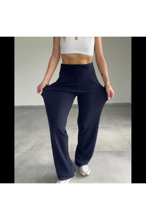 Krep Korsajlı Pantolon - 1