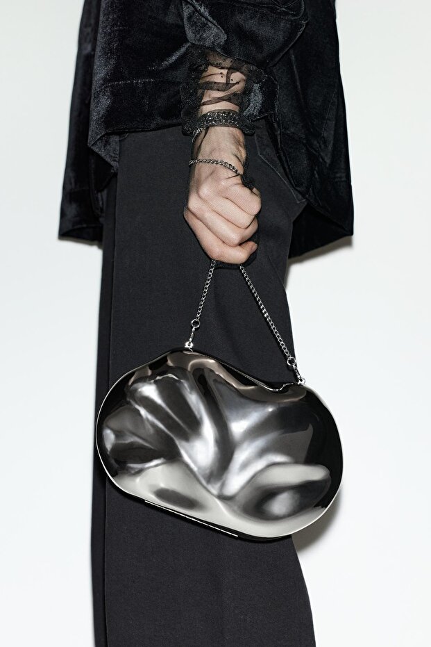 Metalik kutu çanta - 2