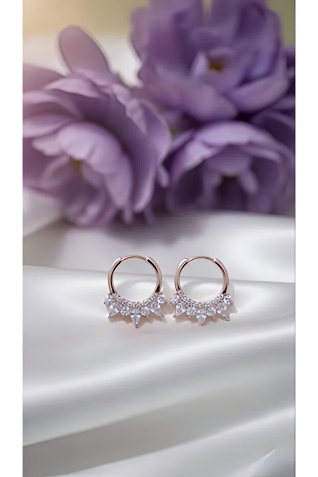 Dora Çelik Rose Küpe - 1