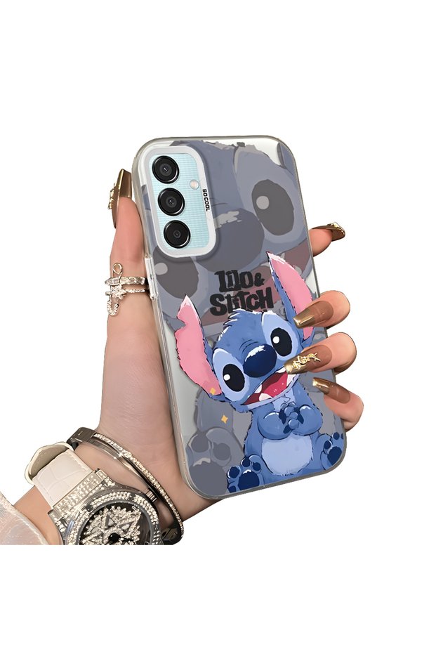 Samsung Galaxy M15 Compatible Silicone Edge Hard Back Anti-Fall Stitch Patterned Case
