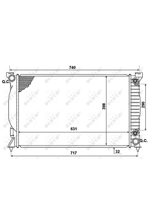 Audi A4 B6 Engine Cooling Radiator - 1