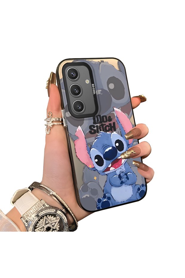 Samsung Galaxy S24 Compatible Silicone Edge Hard Back Anti-Fall Stitch Pattern Case