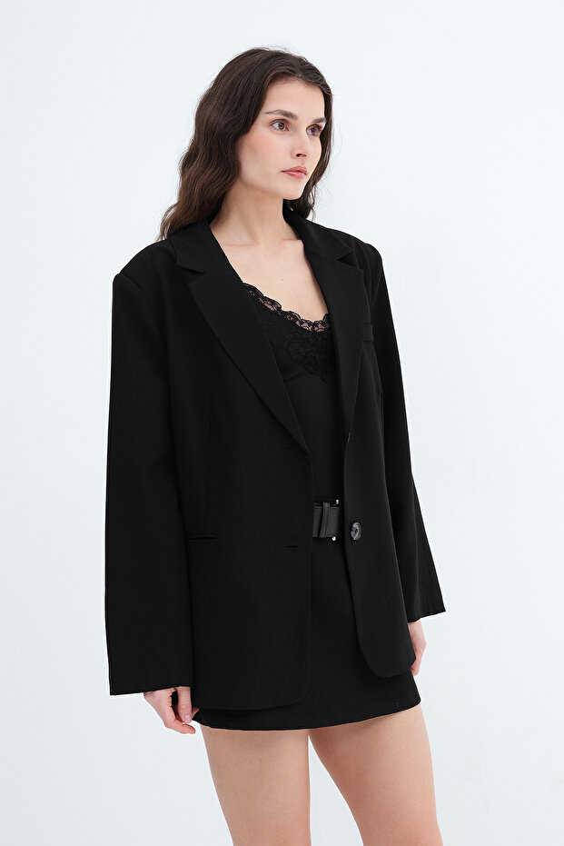 Düğmeli Blazer Ceket C7688 - 2