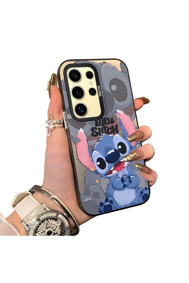 Samsung Galaxy S24 Ultra Compatible Silicone Edge Hard Back Anti-Fall Stitch Pattern Case