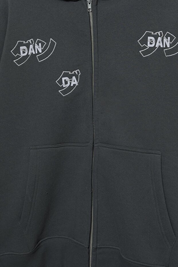 Dan Da Dan fermuarlı kapüşonlu sweatshirt - 8