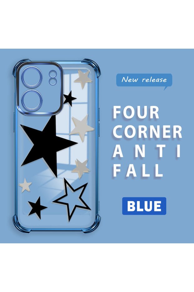 Xiaomi Redmi 13C Compatible Transparent Silicone Coating Case Four Corners Thickened Anti Fall