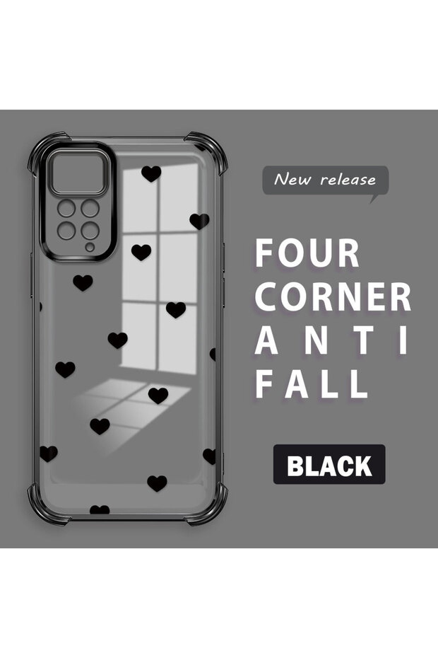Xiaomi Redmi Note 11 Pro Compatible Four Corner Thickened Anti Fall Transparent Silicone Coating Case