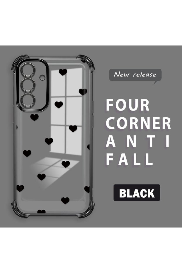 Samsung Galaxy A56 Compatible Four-Corner Thickened Anti-Fall Transparent Silicone Coating Case