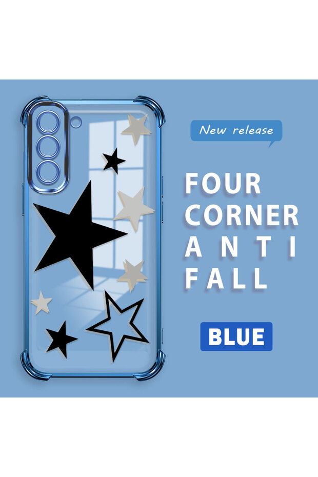 Samsung Galaxy S21 Fe 5g Compatible Transparent Silicone Coating Case Four Corners Thickened Anti Fall