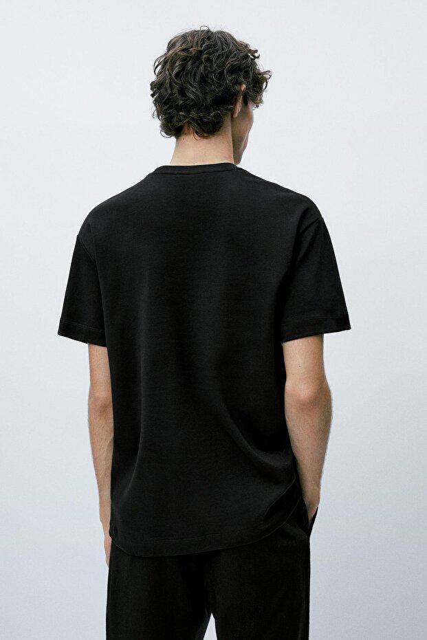 Kısa kollu bisiklet yaka t-shirt - 4