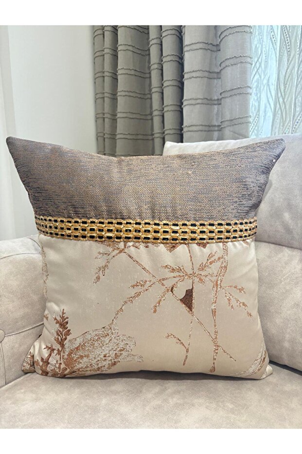 Design Throw Pillow Cover 47X47 Limited Edition with Straw Detail