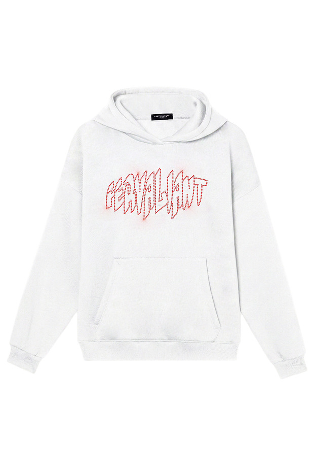 Unisex Pyramid Stone Printed Oversized Hooded Sweatshirt