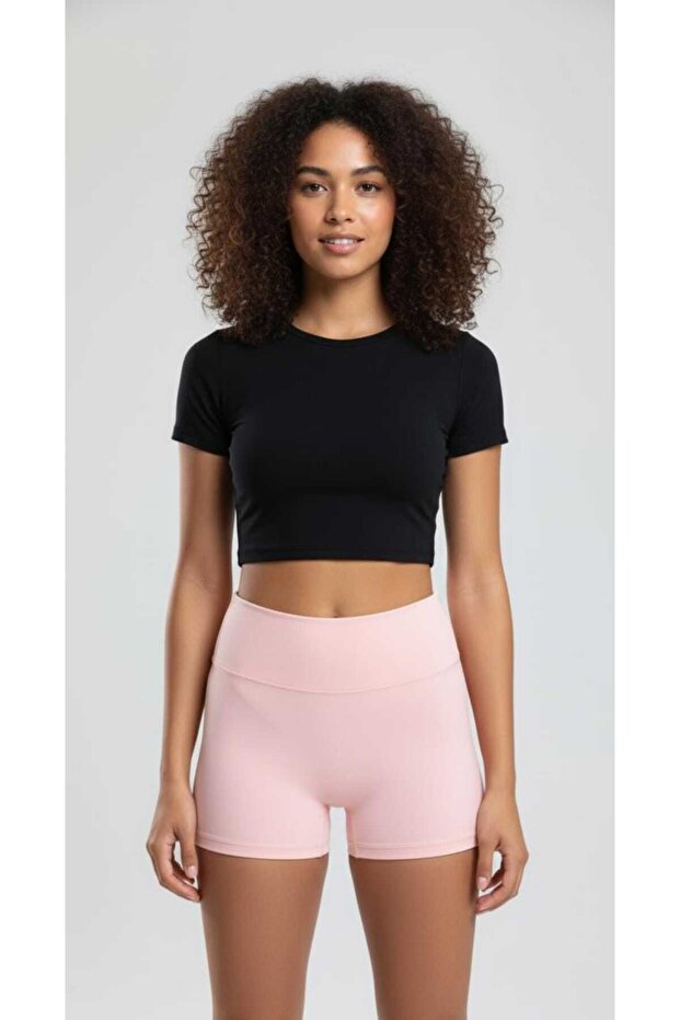 Yüksek Bel Şort Tayt - 2