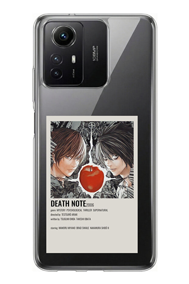 حافظة سيليكون مطبوع متوافقة مع هاتف Redmi Note 12S بتصميم ملصق Death Note - 1