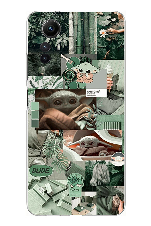 حافظة سيليكون متوافقة مع هاتف Redmi Note 12S من Yoda Collage مطبوع - 1