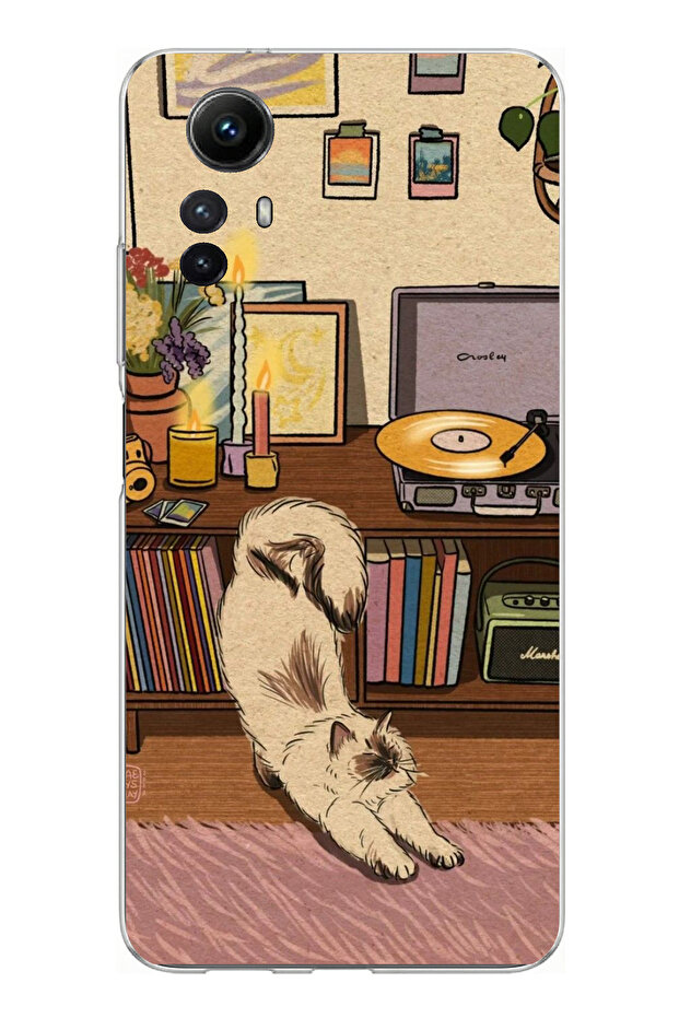 حافظة سيليكون مطبوع متوافقة مع هاتف Redmi Note 12S بتصميم كلب الحنين - 1