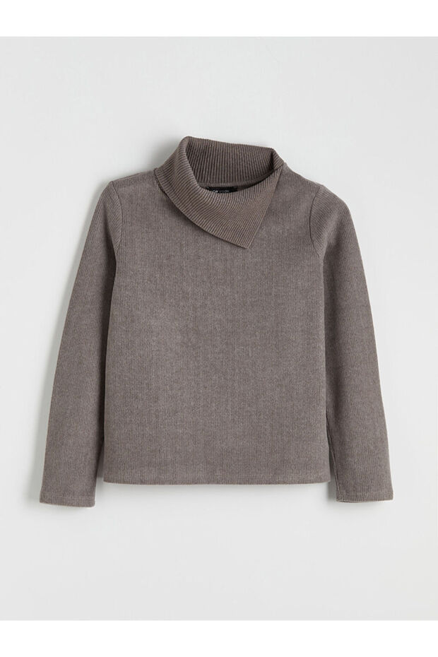 Esvab • Modern & Distinctive Stand Collar Women's Knitwear Sweater