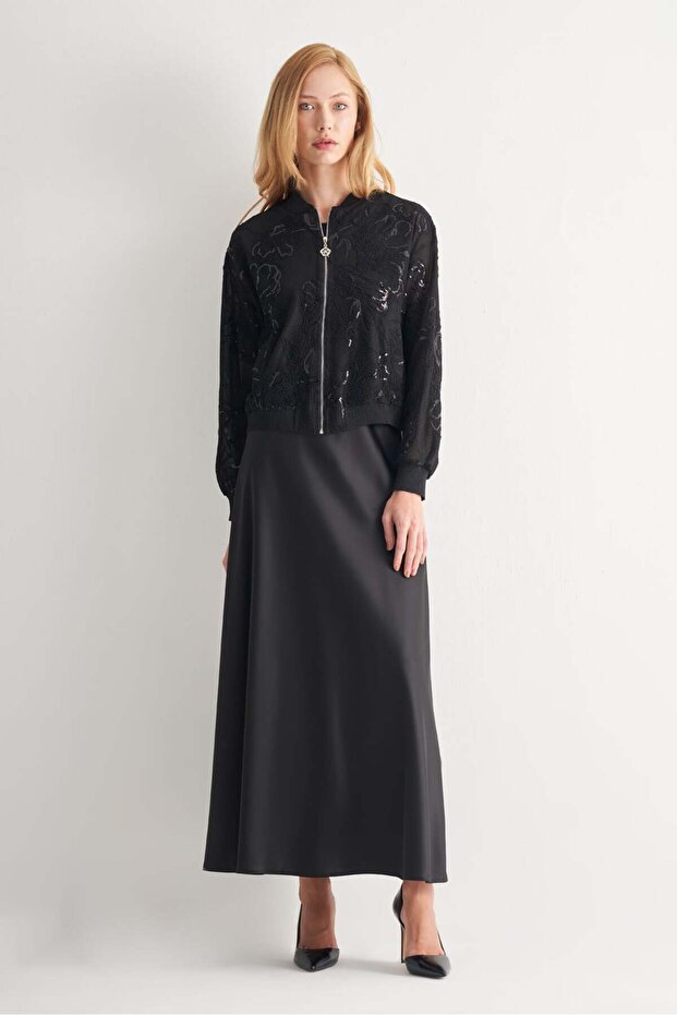 Dantel Payetli Ceket - 4