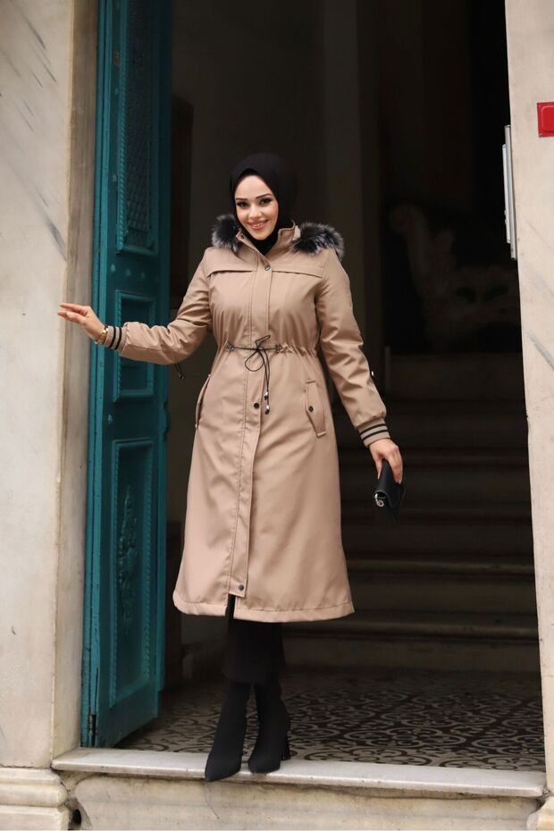 Women's Winter Coat & Coat with Fur Inside and Waterproof