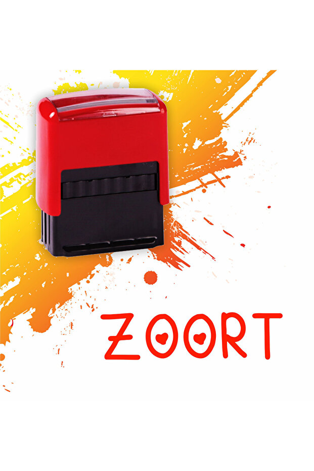 ختم أسود بتصميم خاص مكتوب عليه ZOORT