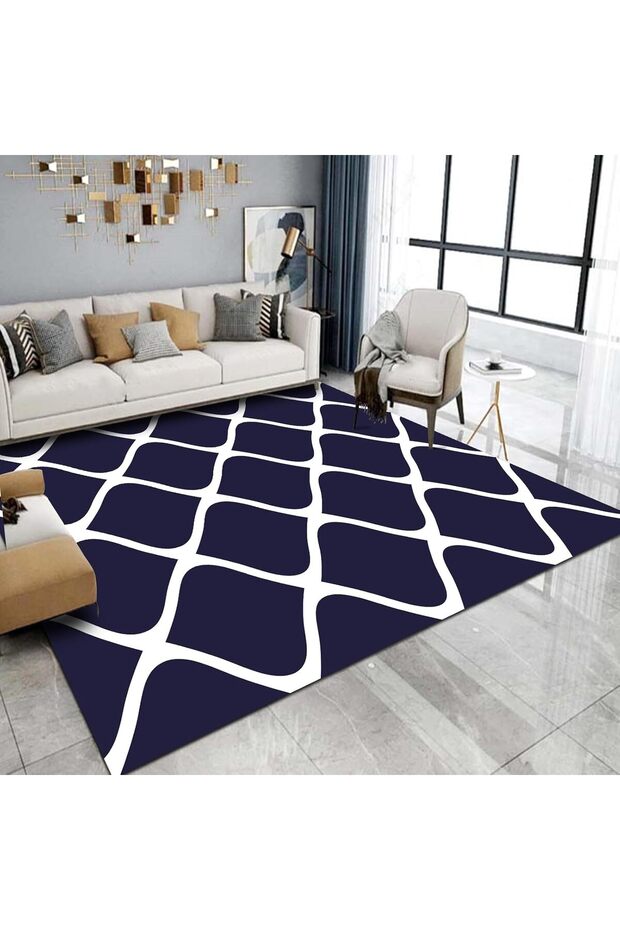Luxurious Lightweight Rug 120×180 cm, Polyester, Blue