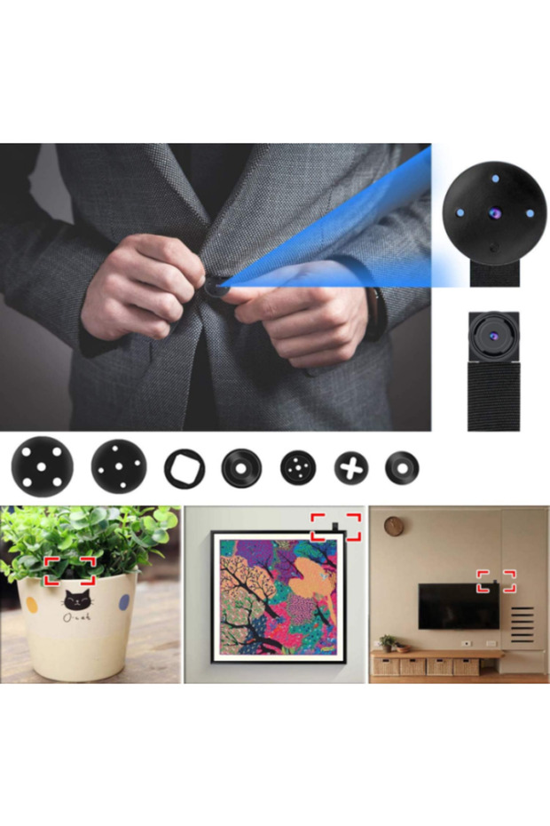 WiFi DIY Camera 1080P - Full HD Dual Batteries Mini Hidden Design Night Vision - 6