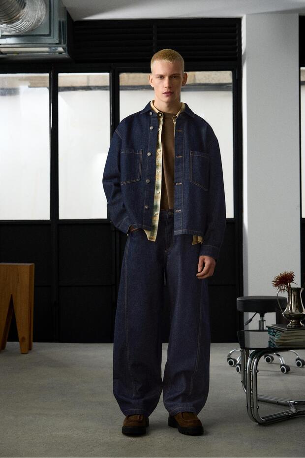 Dikişli baggy jean - 1