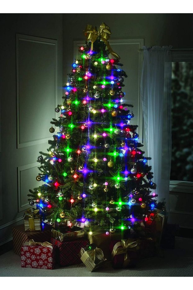 Dazzling 48 Animated Tree Lights, String Lights Colorful Changeable Twinkling, Night Indoor Outdoor