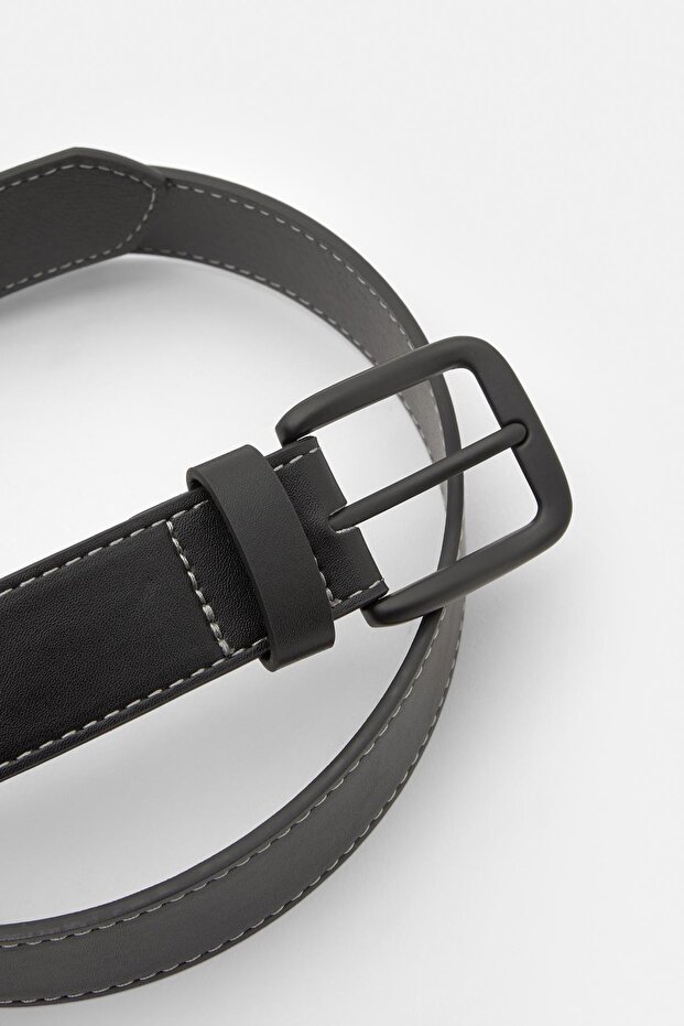 Suni deri dikişli kemer - 4