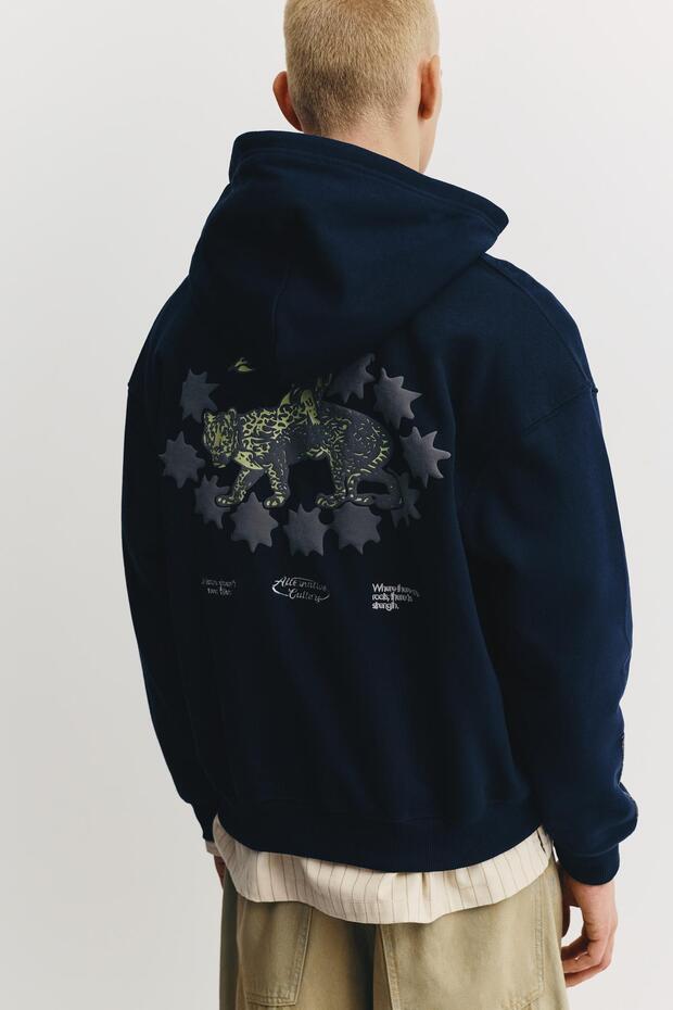 Kapüşonlu fermuarlı Primal Nature sweatshirt - 3