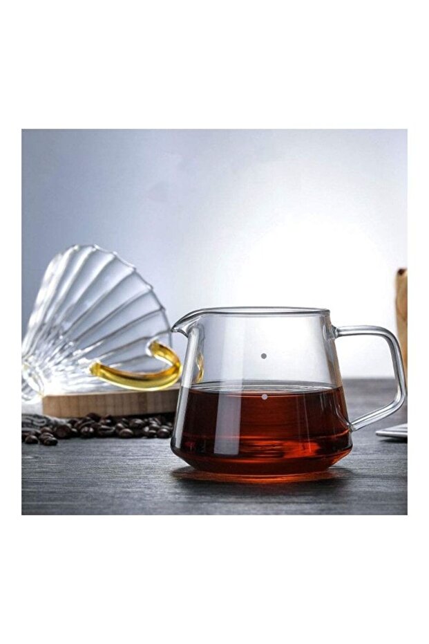 ماكينة تحضير القهوة الصب شفافة 600 مل - 2