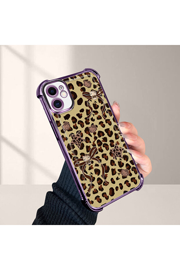 حافظة هاتف شفافة من السيليكون الناعم متوافقة مع آيفون 11 مع طباعة نمط الفهد - 3