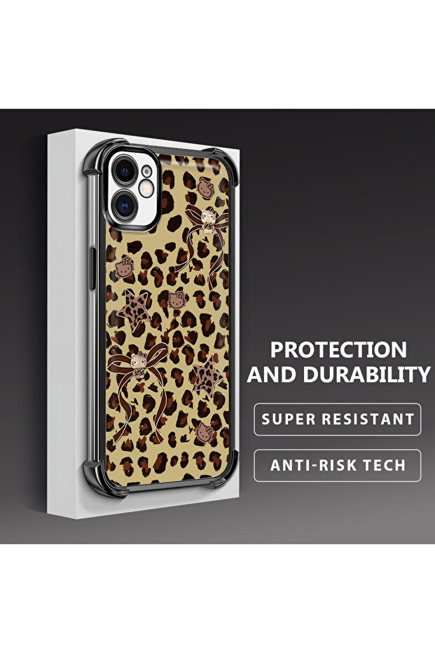 حافظة هاتف شفافة من السيليكون الناعم متوافقة مع آيفون 11 مع طباعة نمط الفهد - 1