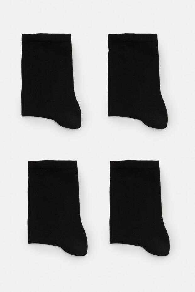 4'lü ince siyah çorap paketi - 2