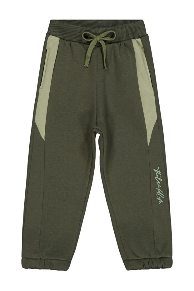 Printed Paneled 2-5 Years Old Sweatpants - Khaki 4-5 Years Old
