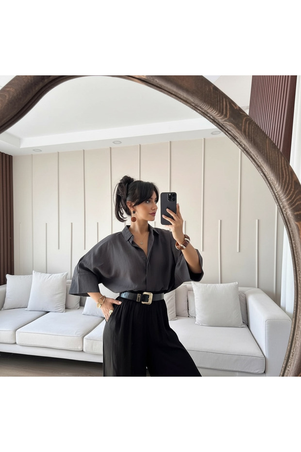 DOUBLE KOL MODAL OVERSİZE GÖMLEK - 2