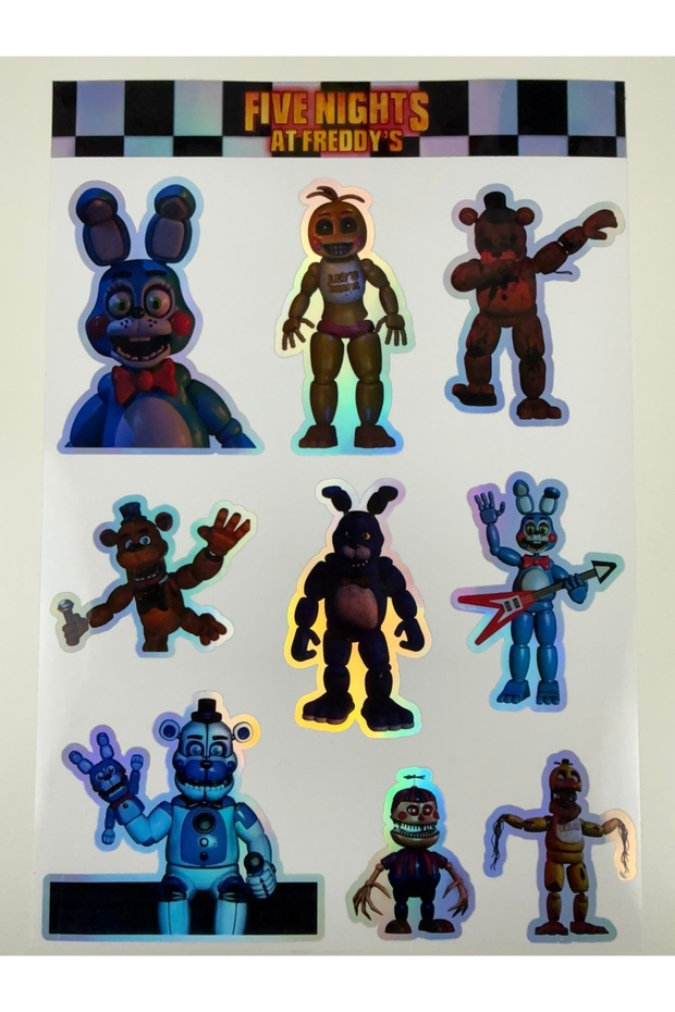 مجموعة ملصقات هولوغرام من Five Nights at Freddy's (FNAF)